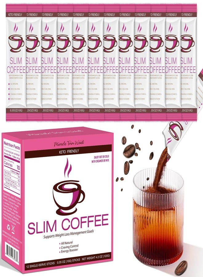 USTAR Skinny Coffee Green Coffee Bean Extract Powder | USTAR Slim Coffee with 12 Natural Health Blends Gluten-Free Instant Coffee for Energy & Metabolism, 120g (12 Sticks) - Image 1